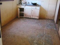 Flooded house caused by flood waters