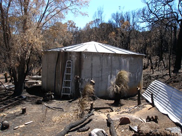 Rainwater tank contamination following a bushfire