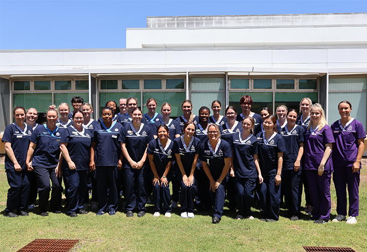 A large group of nursing and midwifery graduates who will be working at Rockingham General Hospital