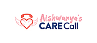 An image of a loveheart with wings at either side and a phone handpiece above. Text next to the image reads Aishwarya's Care Call.