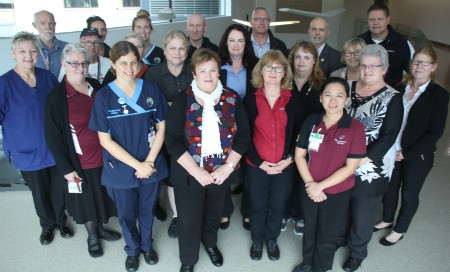 A group of a range of hospital staff